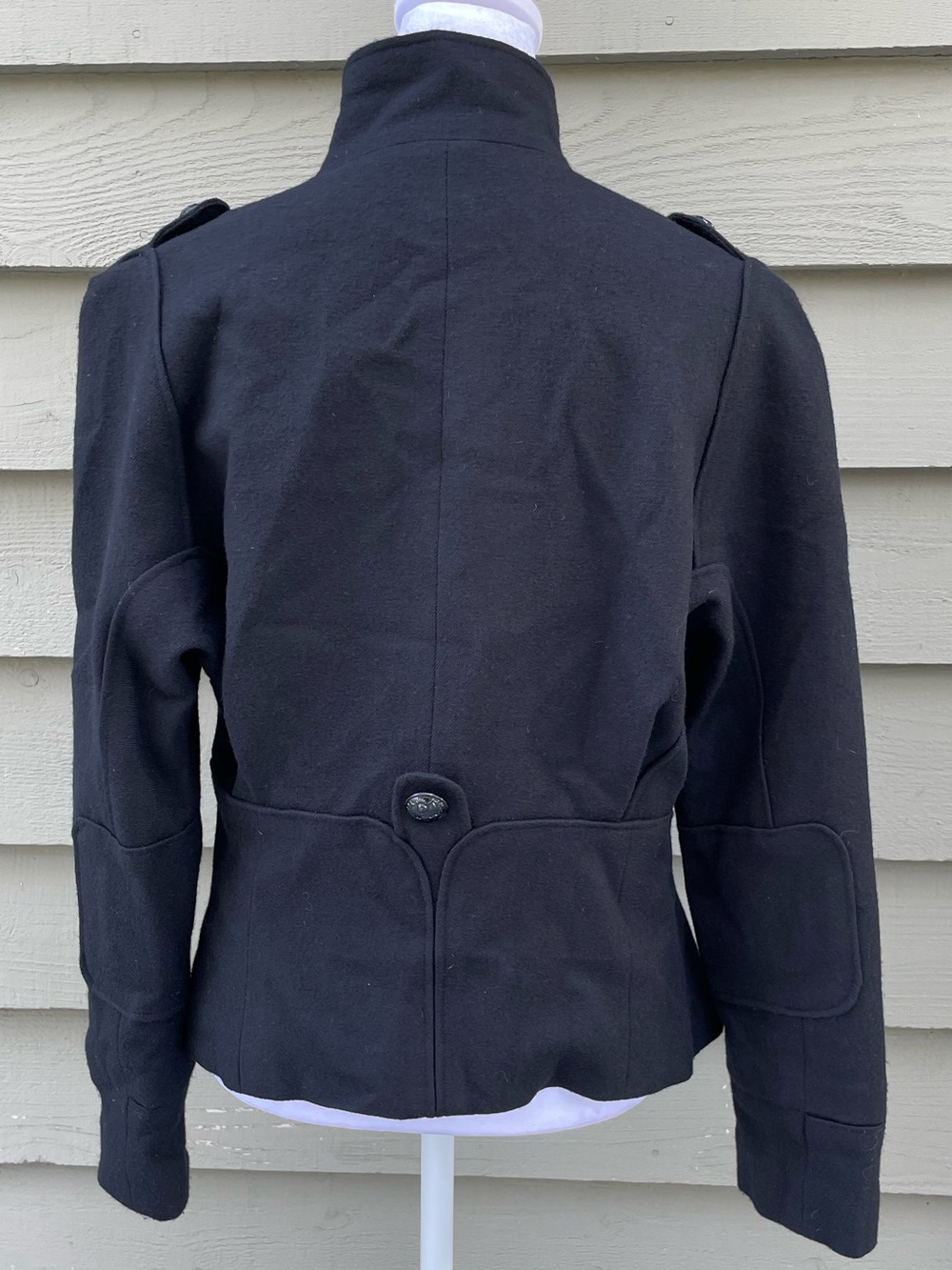 Balmain Black Military-Inspired Pea Coat size 44 / US 12 - Picture 4 of 9